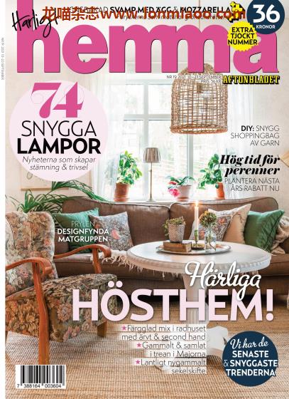 [瑞典版]Harligt hemma 室内装饰与园艺PDF电子杂志 2021年 Nr.19